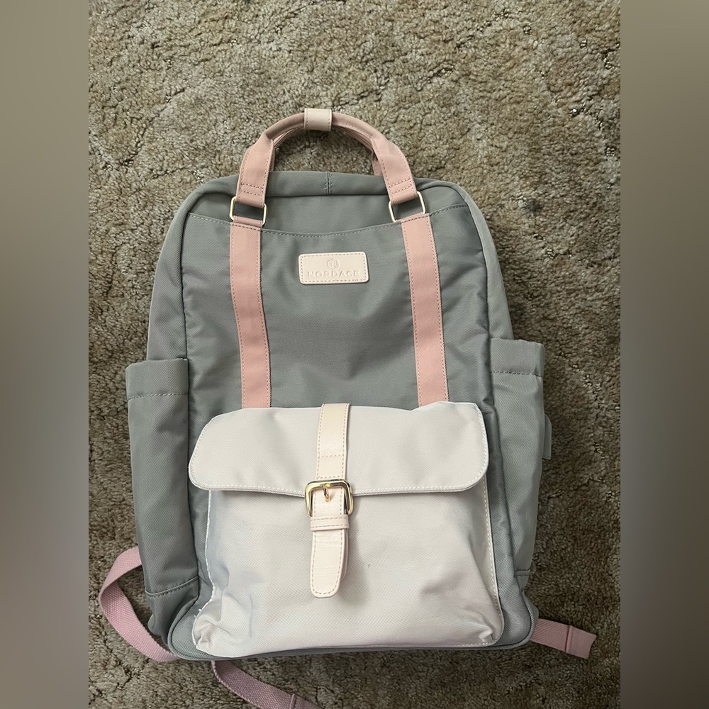 Nordace Eclat Travel backpack, EUC, pink and gray